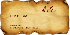Lurz Ida névjegykártya